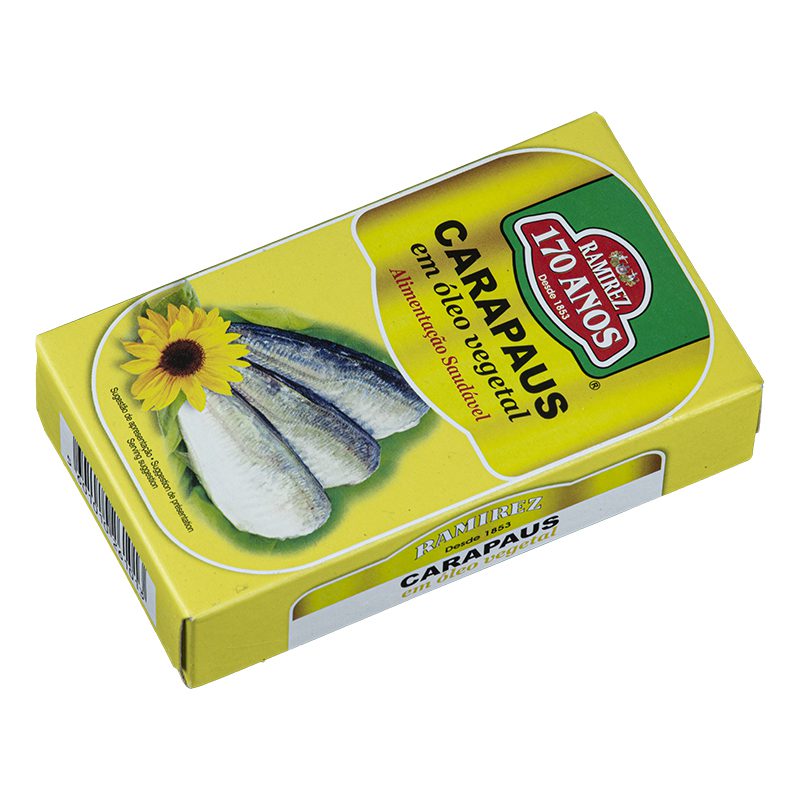 Carapaus em óleo vegetal