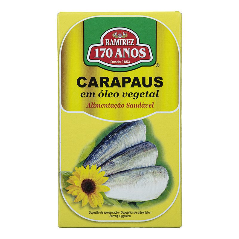 Carapaus em óleo vegetal