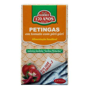 Petingas em tomate com Piri-piri
