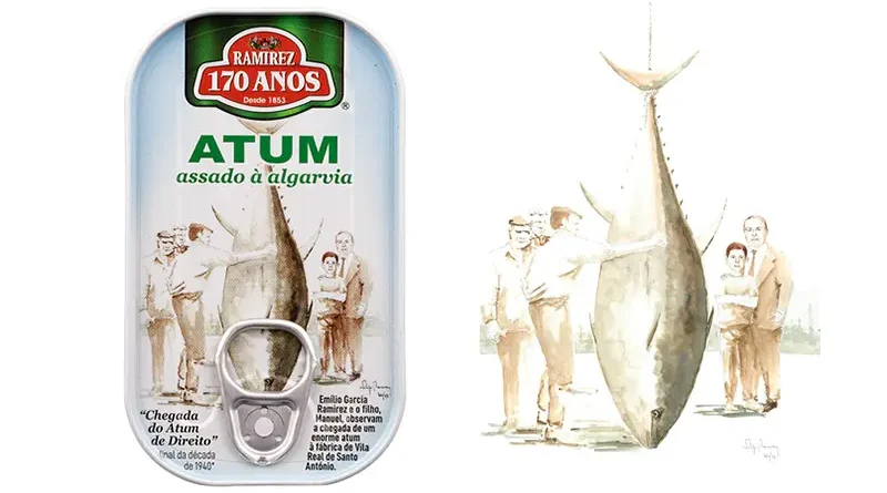 Ramirez Conservas | A mais antiga fábrica de conservas | Manuel Guerreiro Ramirez homenageado em nova lata de Atum Assado à Algarvia