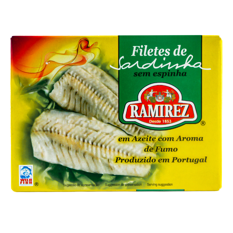 Filetes de sardinha em azeite com aroma de fumo